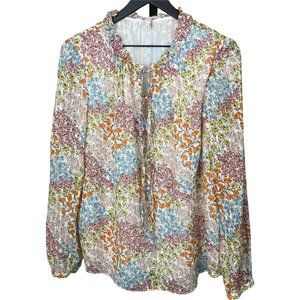 Rebecca Taylor Ava Floral Blouse Pink Multi (L) 10